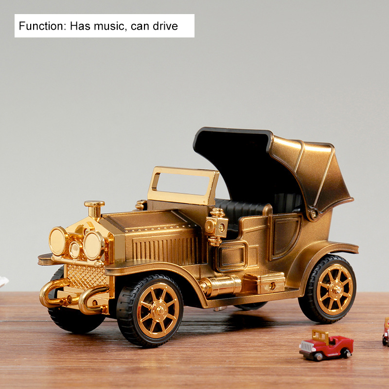 Retro Gramophone Vehicle Model With Music & Motion