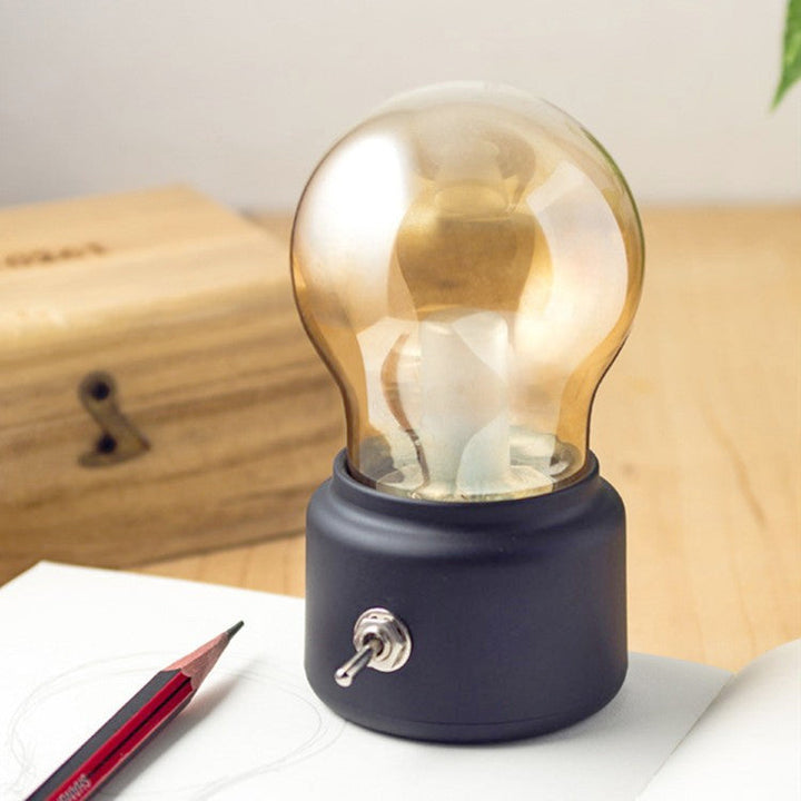 Retro Edison Bulb Night Light, USB Rechargeable Lamp
