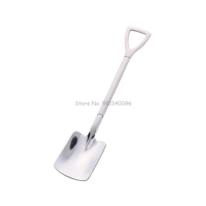 Retro Shovel Dessert Spoons for Stylish Coffee Serving