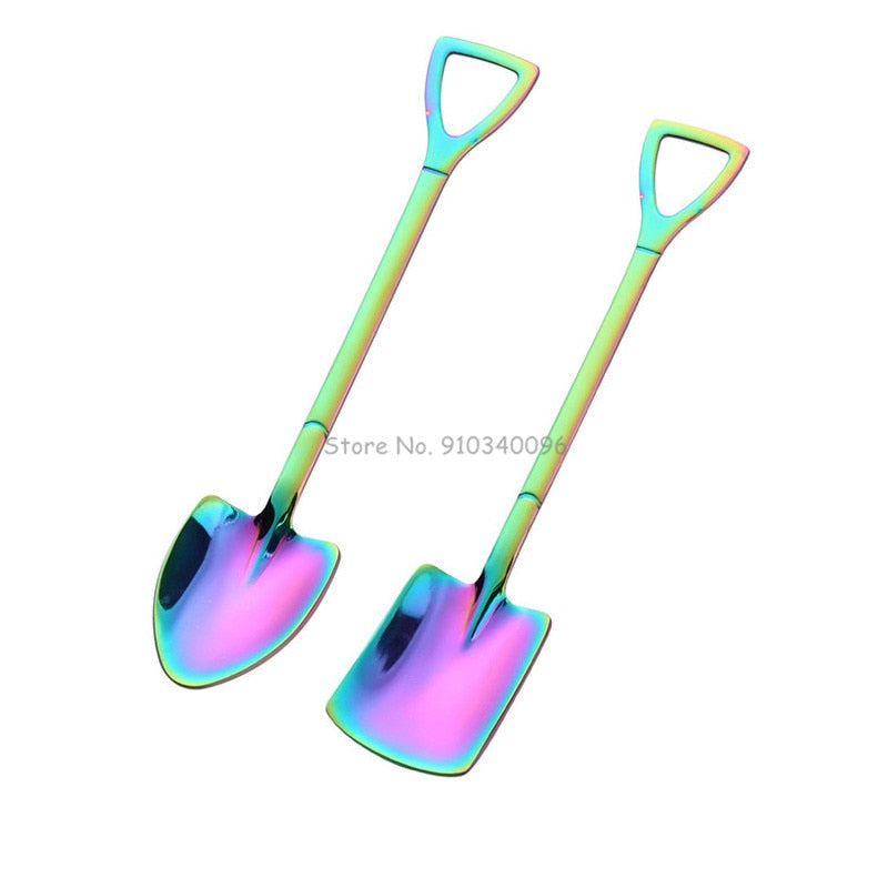 Retro Shovel Dessert Spoons for Stylish Coffee Serving