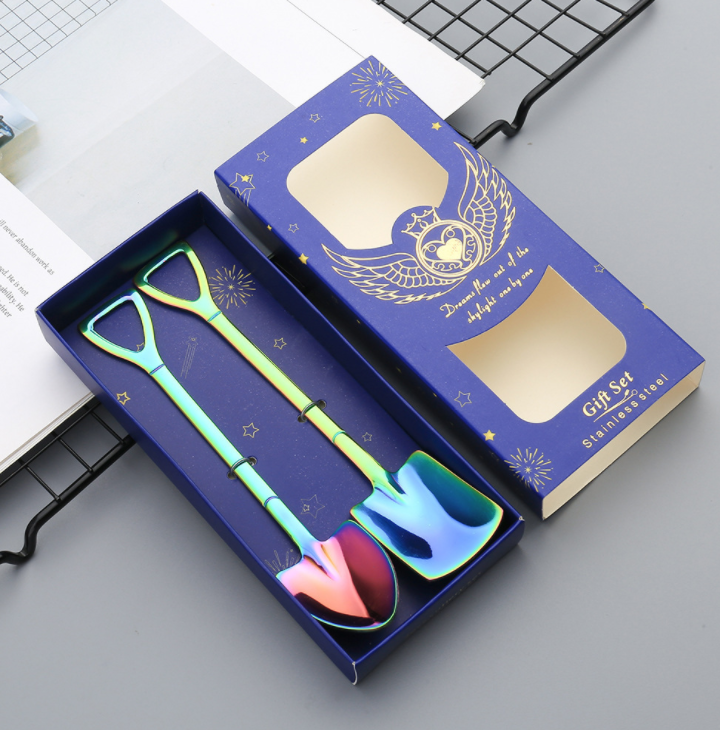 Retro Shovel Dessert Spoons for Stylish Coffee Serving