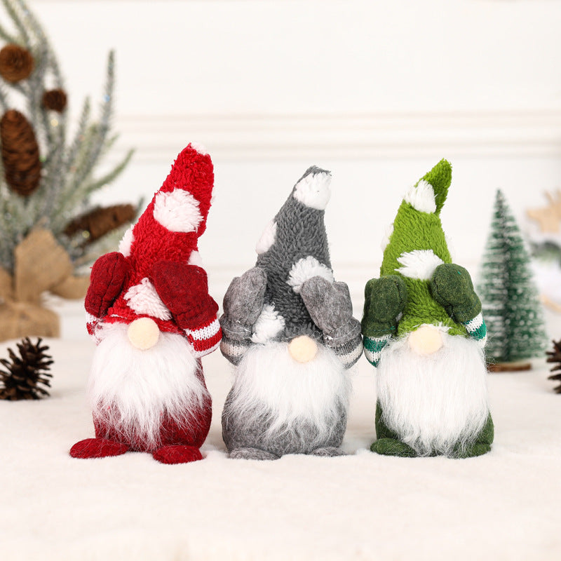 Christmas Gnome Figurine for Cozy Woodland Holiday Decor