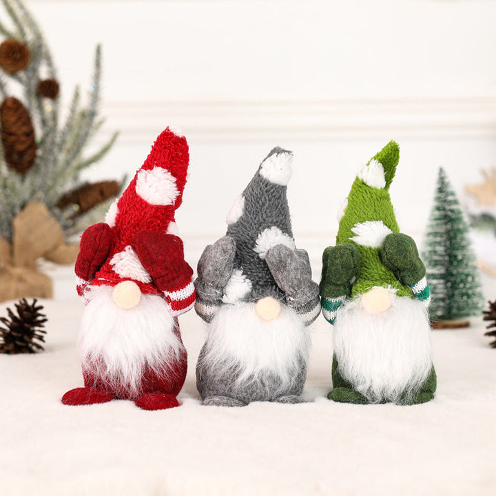 Christmas Gnome Figurine for Cozy Woodland Holiday Decor
