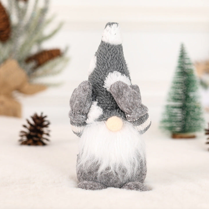Christmas Gnome Figurine for Cozy Woodland Holiday Decor