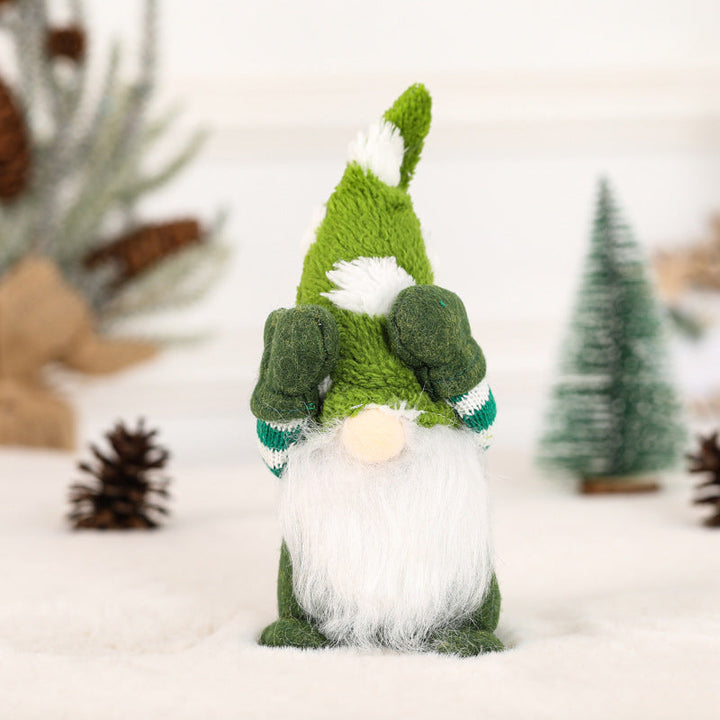Christmas Gnome Figurine for Cozy Woodland Holiday Decor
