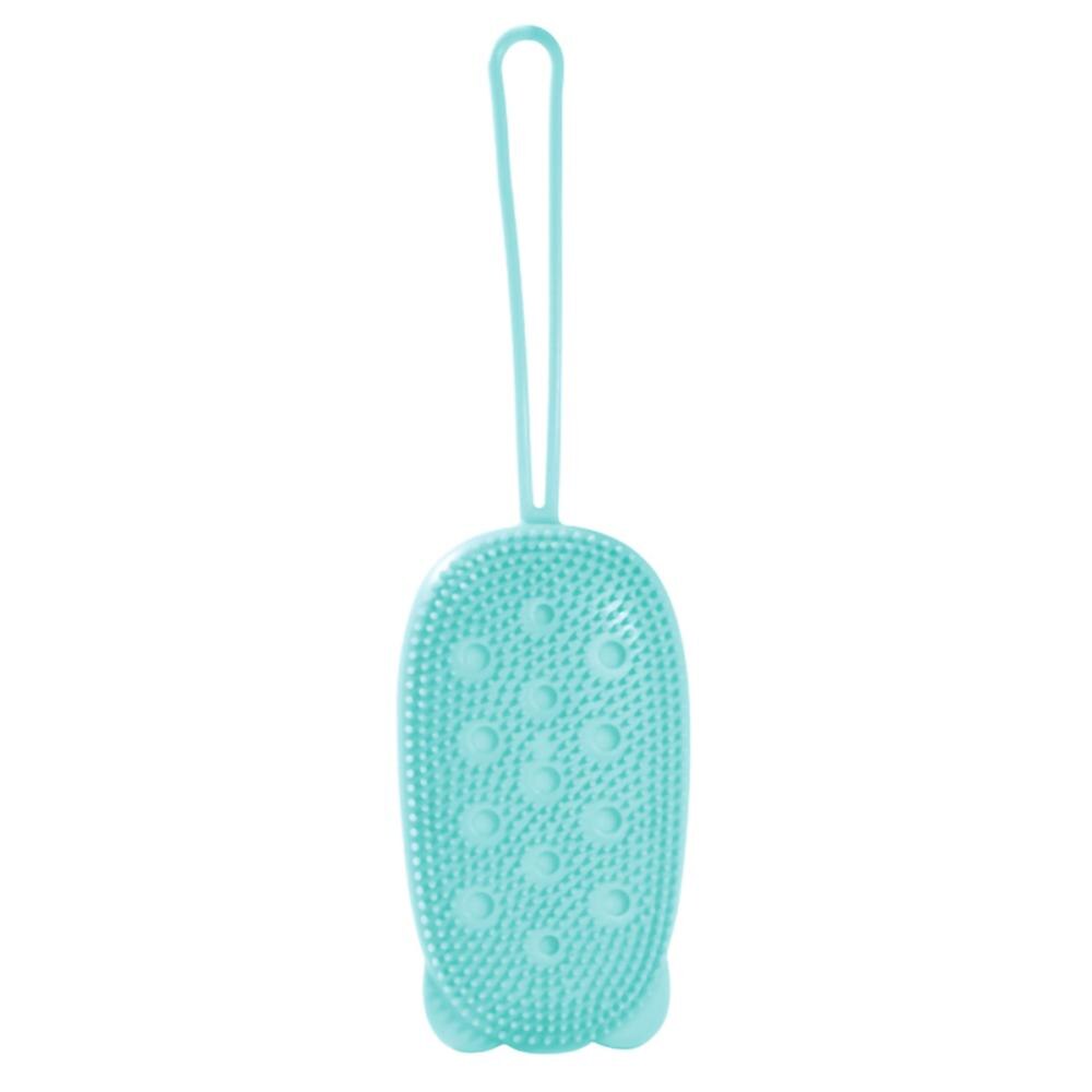 Double-Sided Silicone Bath Brush That Lathers Body Wash