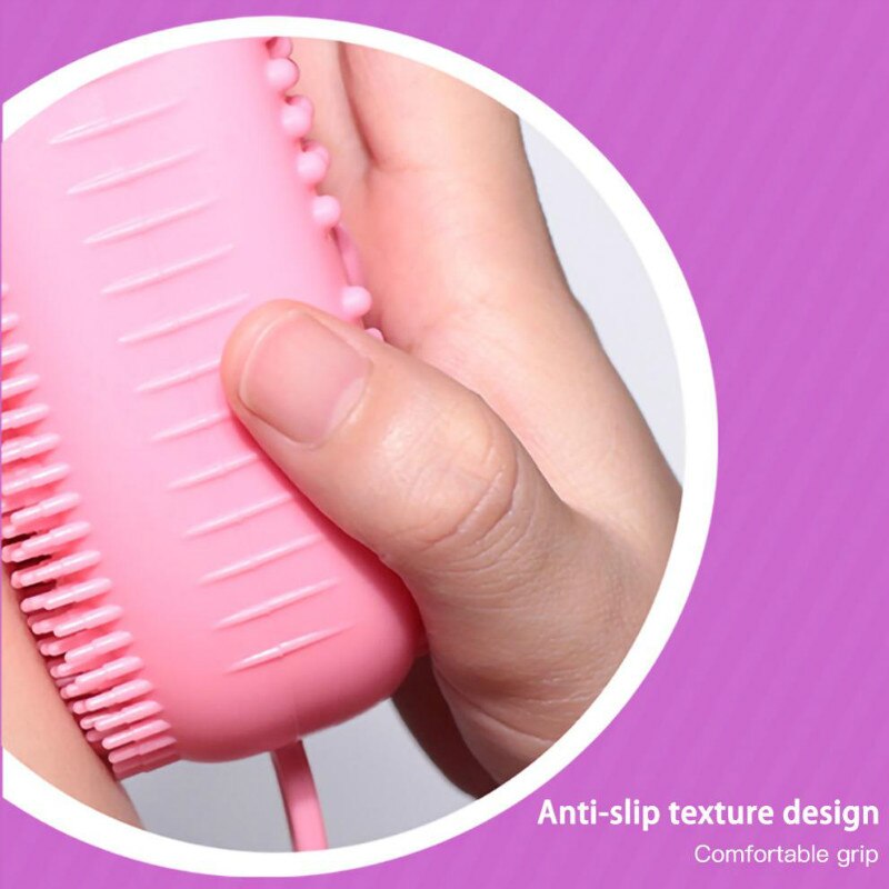 Double-Sided Silicone Bath Brush That Lathers Body Wash