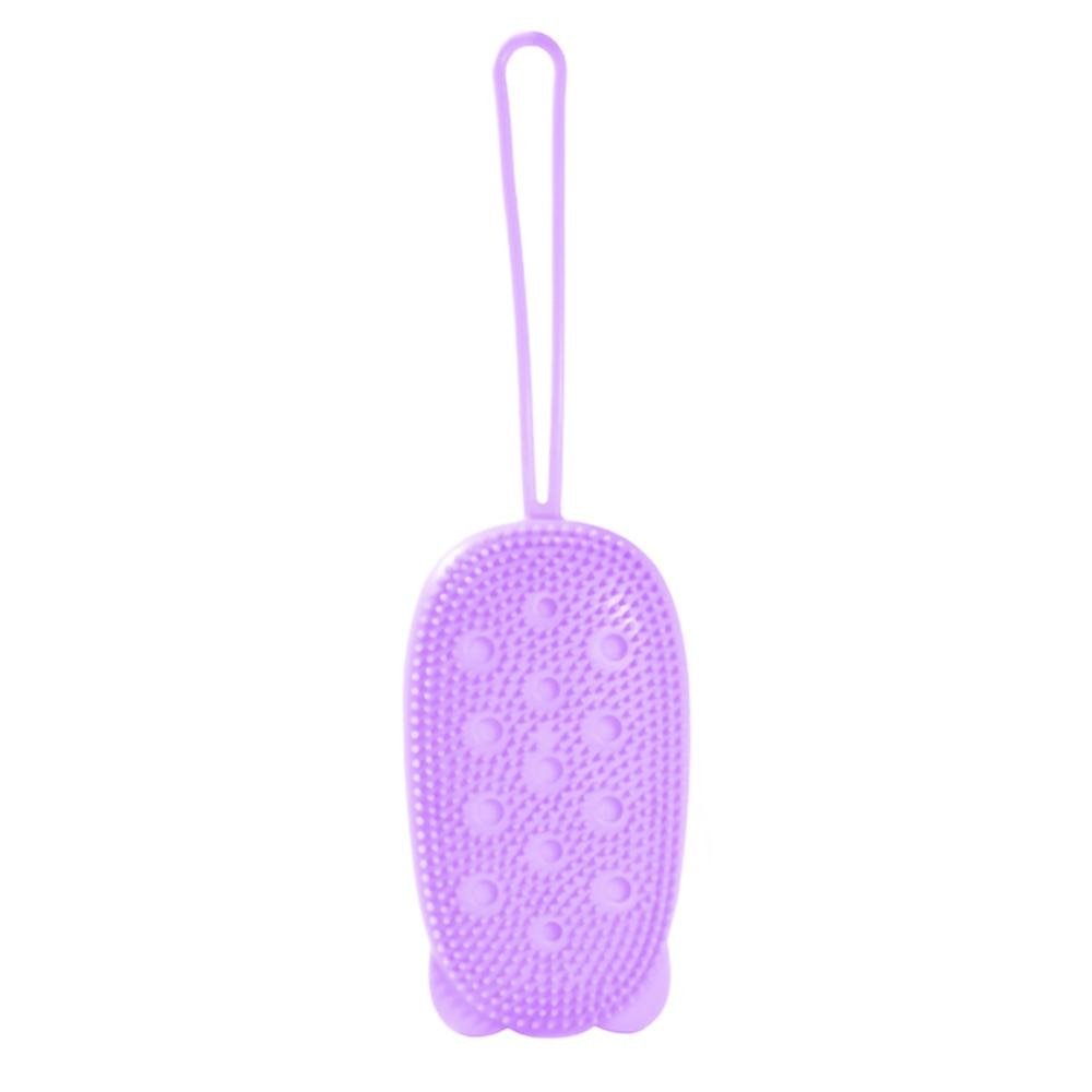 Double-Sided Silicone Bath Brush That Lathers Body Wash