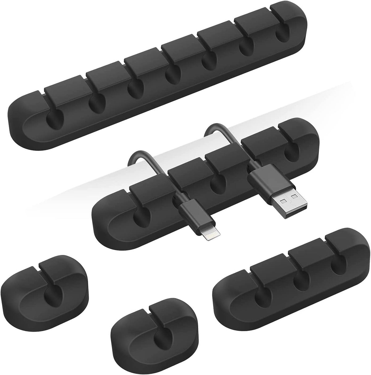 Silicone Cable Organizer for Desk and Nightstand Charging