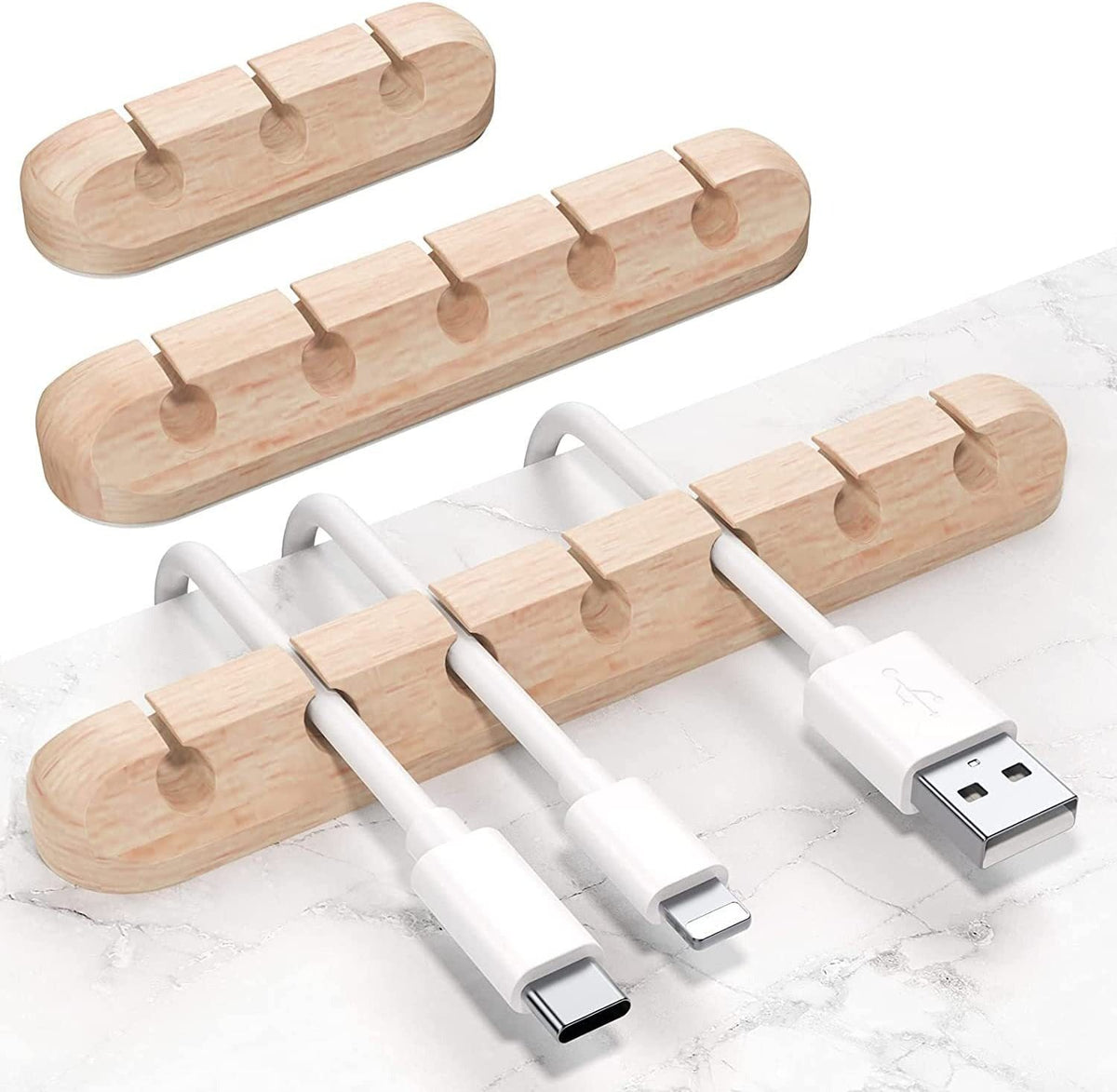 Silicone Cable Organizer for Desk and Nightstand Charging