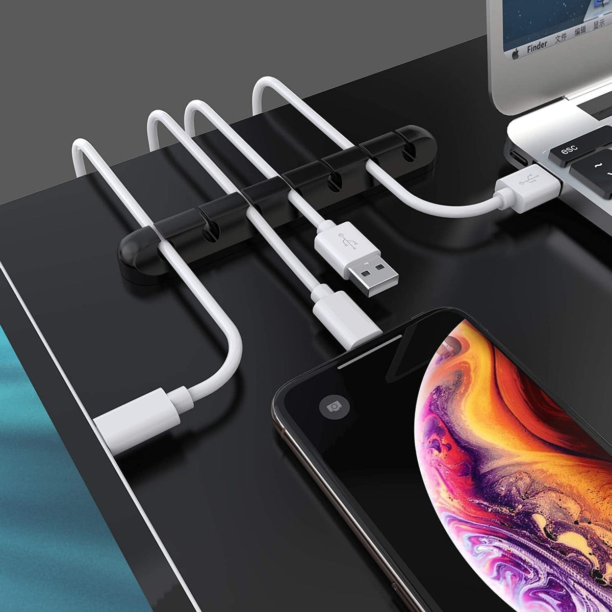 Silicone Cable Organizer for Desk and Nightstand Charging