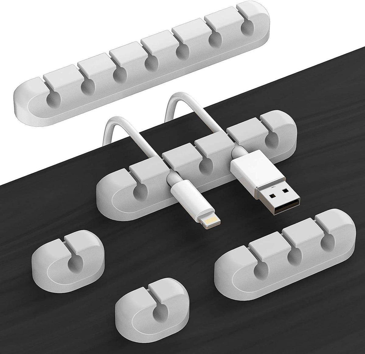 Silicone Cable Organizer for Desk and Nightstand Charging