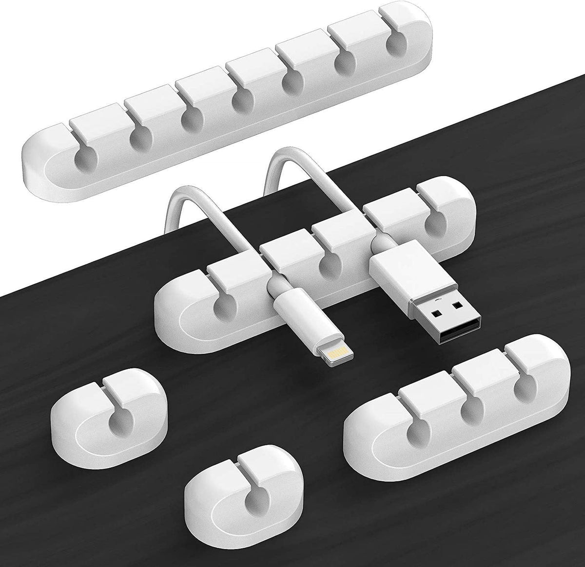 Silicone Cable Organizer for Desk and Nightstand Charging