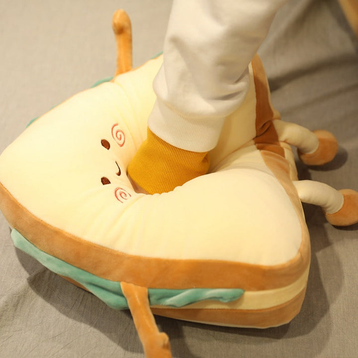 Sandwich Plush Cushion for Cozy Kawaii Room Decor