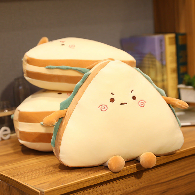 Sandwich Plush Cushion for Cozy Kawaii Room Decor