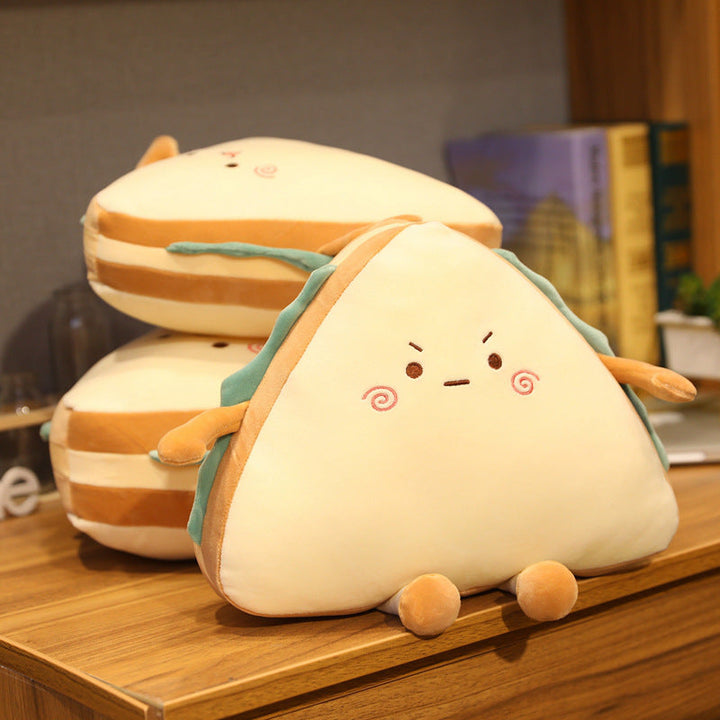 Sandwich Plush Cushion for Cozy Kawaii Room Decor