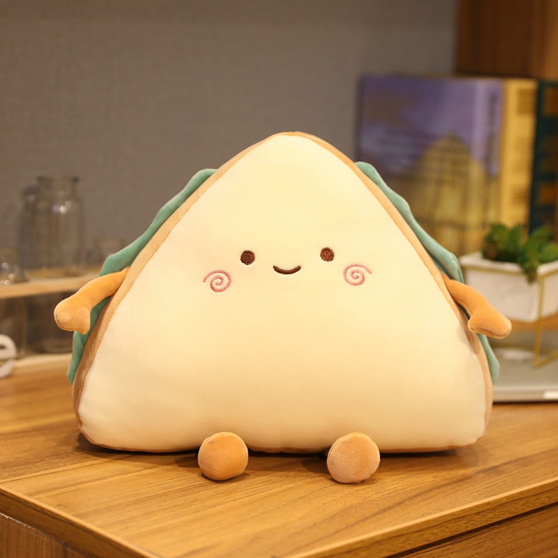 Sandwich Plush Cushion for Cozy Kawaii Room Decor