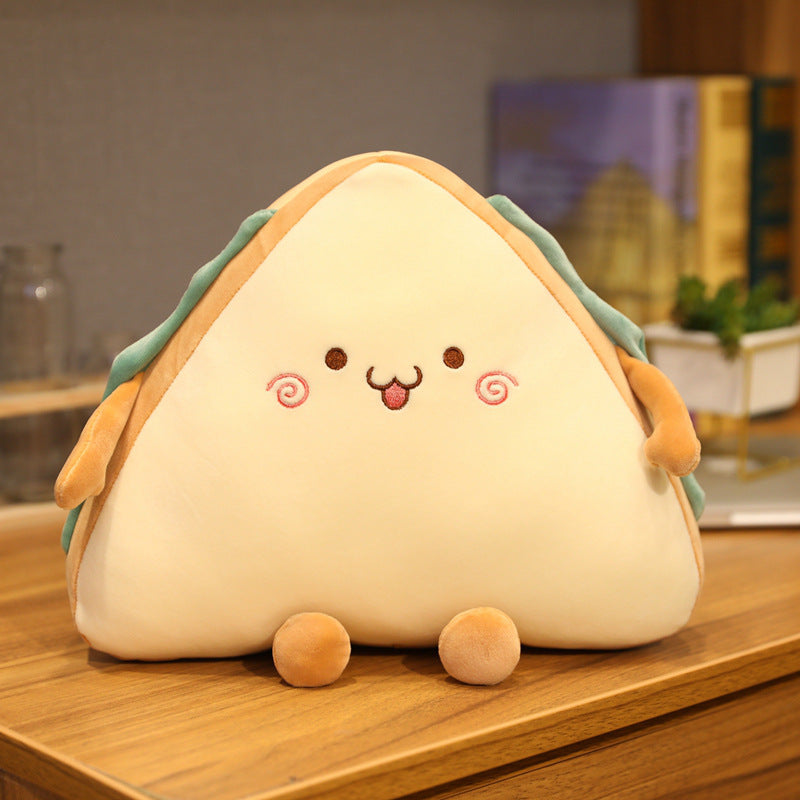 Sandwich Plush Cushion for Cozy Kawaii Room Decor