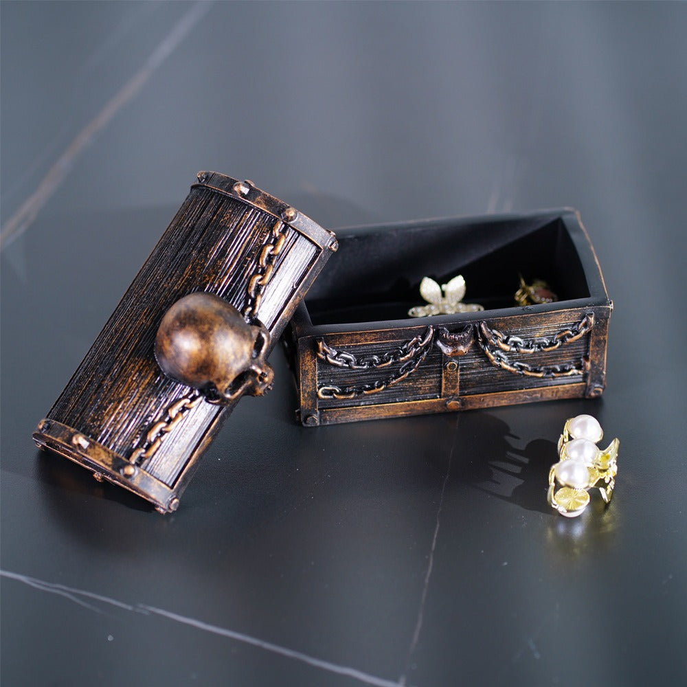 Skull Jewelry Storage Box for Gothic Keepsakes & Decor