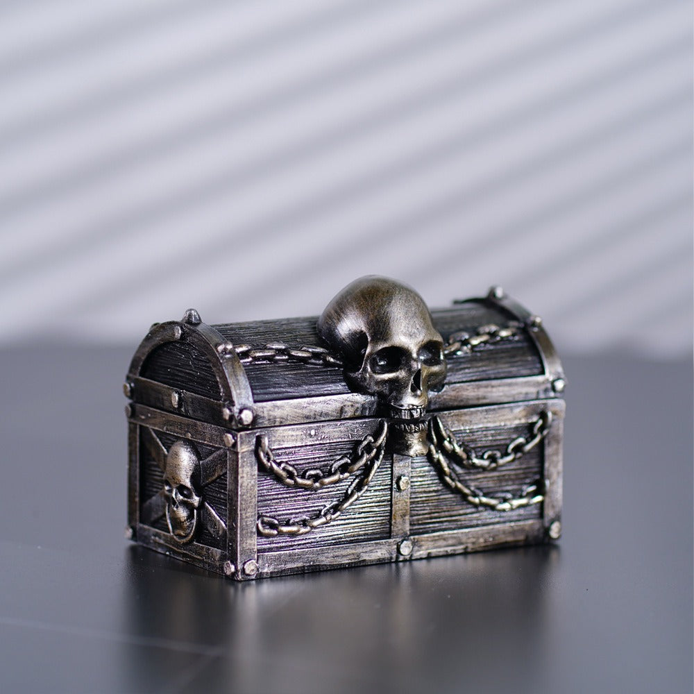 Skull Jewelry Storage Box for Gothic Keepsakes & Decor