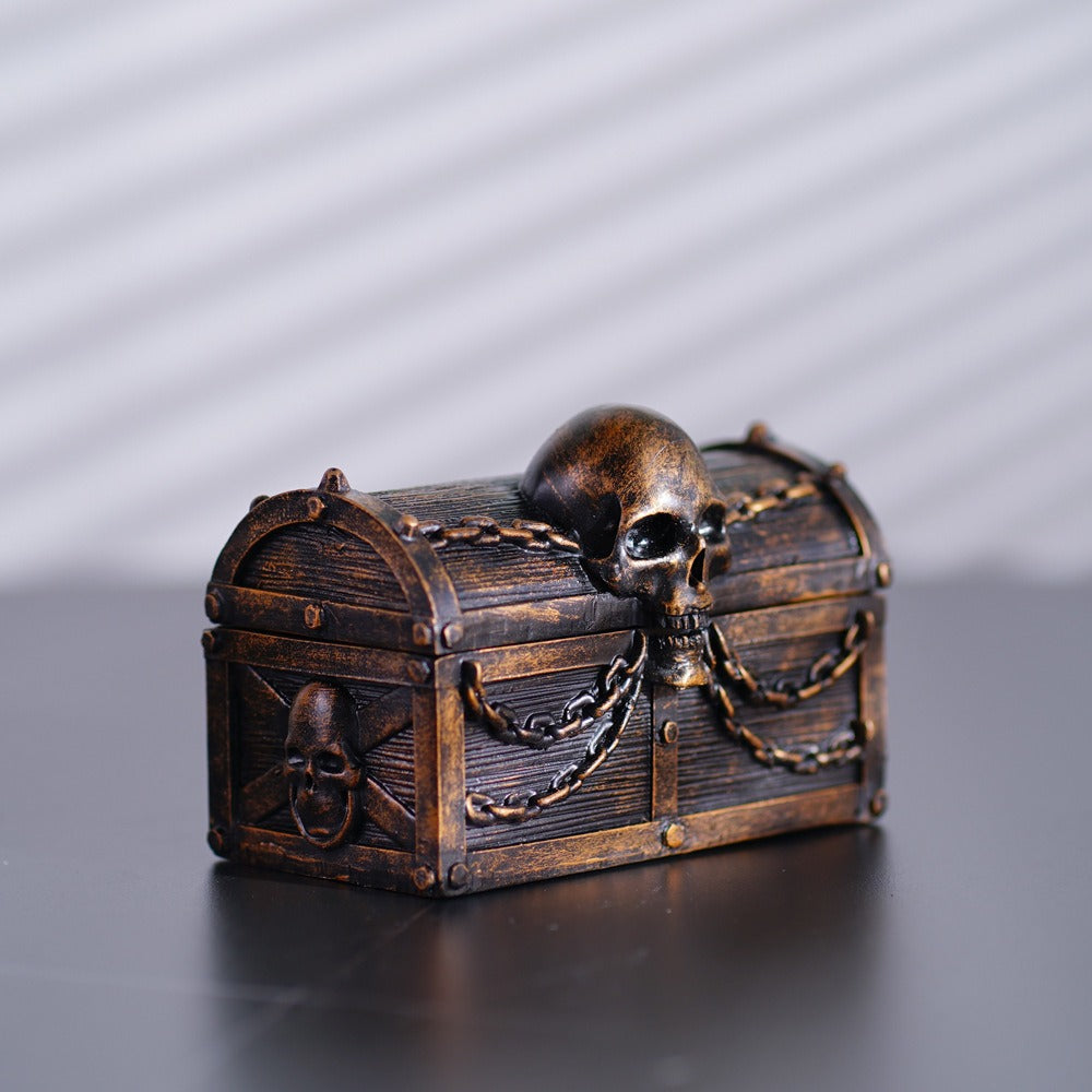Skull Jewelry Storage Box for Gothic Keepsakes & Decor