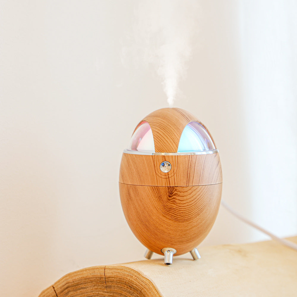 Egg-Shaped USB Humidifier with Color-Changing Night Light