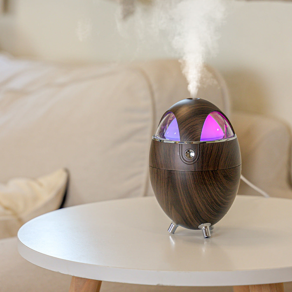 Egg-Shaped USB Humidifier with Color-Changing Night Light