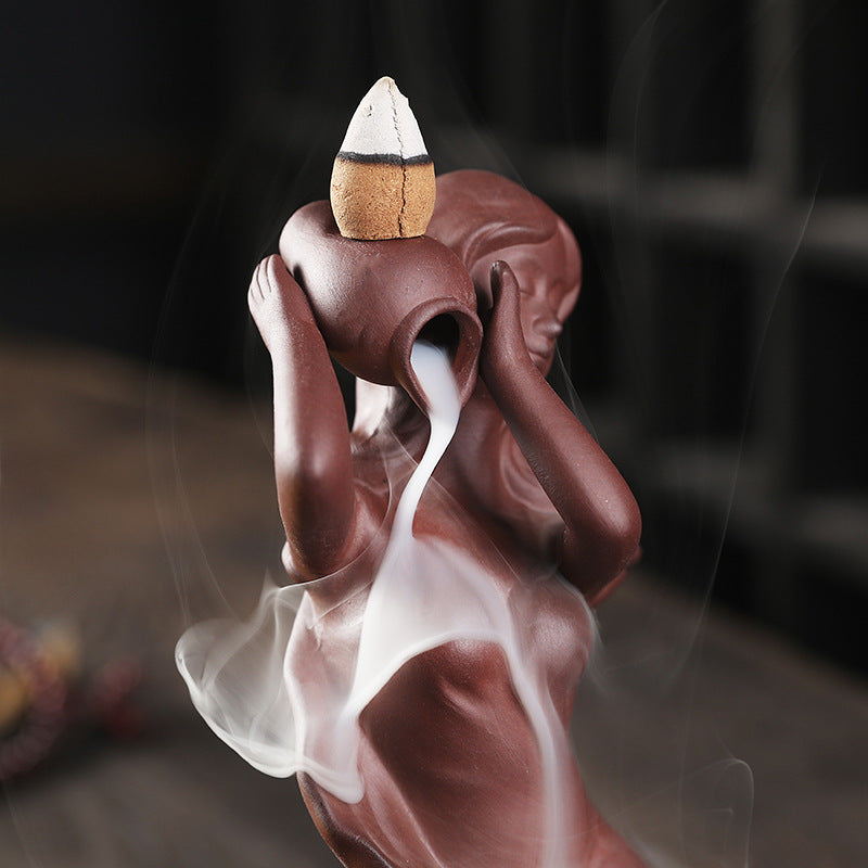 Backflow Incense Burner for Cascading Smoke Decor