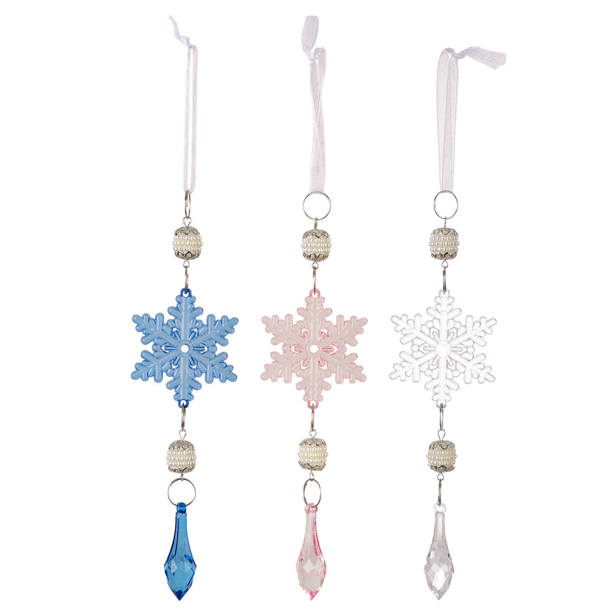 Snowflake Christmas Ornaments for Colorful Tree Sparkle