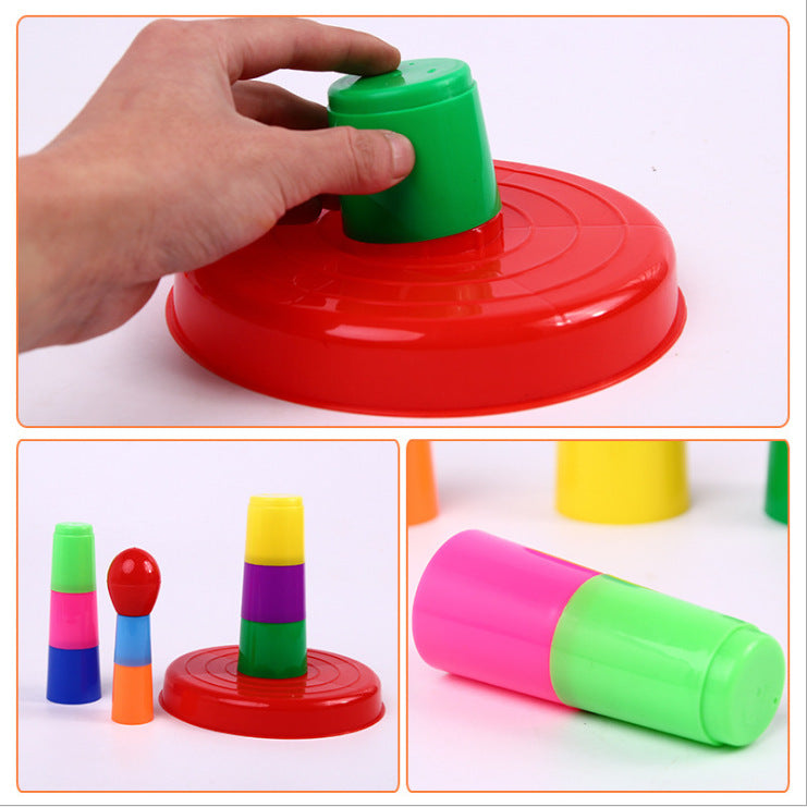 Stacking Ring Toss Toy for Active Indoor Family Play