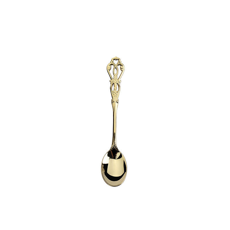 Stainless Steel Dessert Set 5 Piece, Ornate Vintage Style
