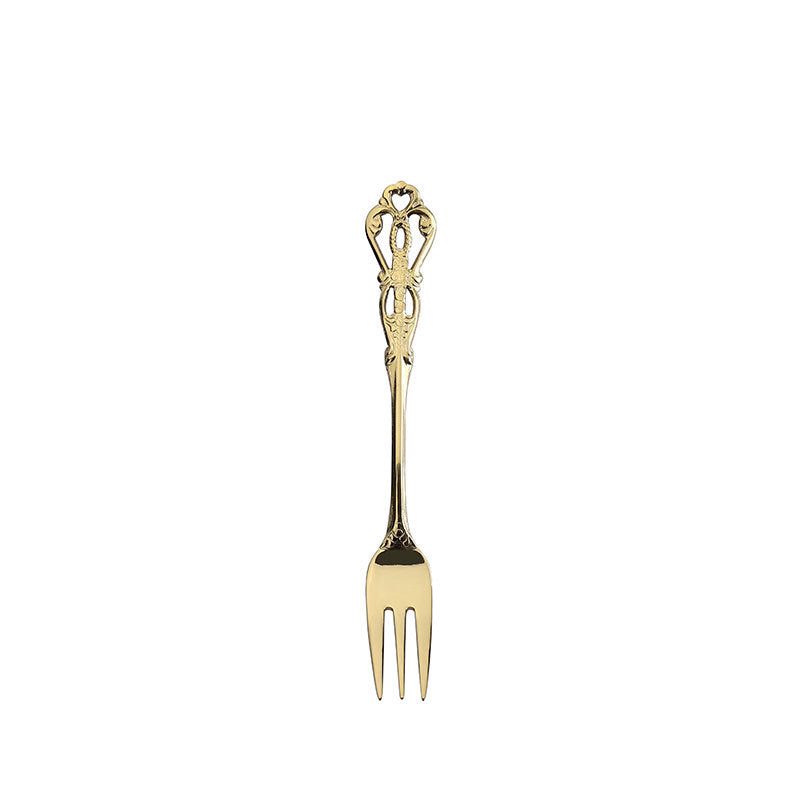 Stainless Steel Dessert Set 5 Piece, Ornate Vintage Style