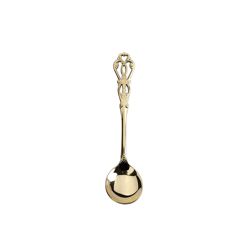 Stainless Steel Dessert Set 5 Piece, Ornate Vintage Style