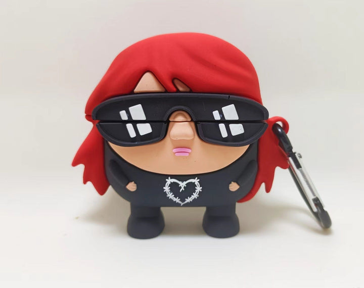 Character Silicone AirPods Case with Keychain & Strap