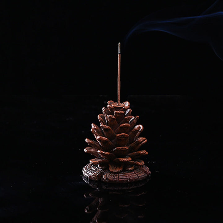 Pine Cone Incense Holder for Woodland Tabletop Calm