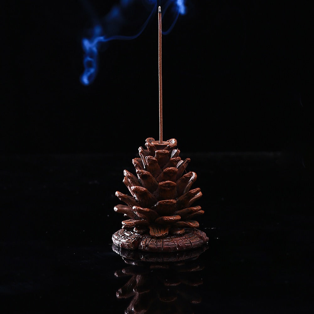 Pine Cone Incense Holder for Woodland Tabletop Calm