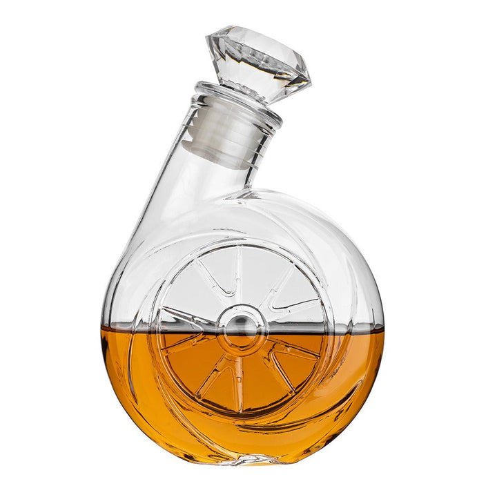 Turbo Blower Wine Decanter with Diamond-Cut Stopper