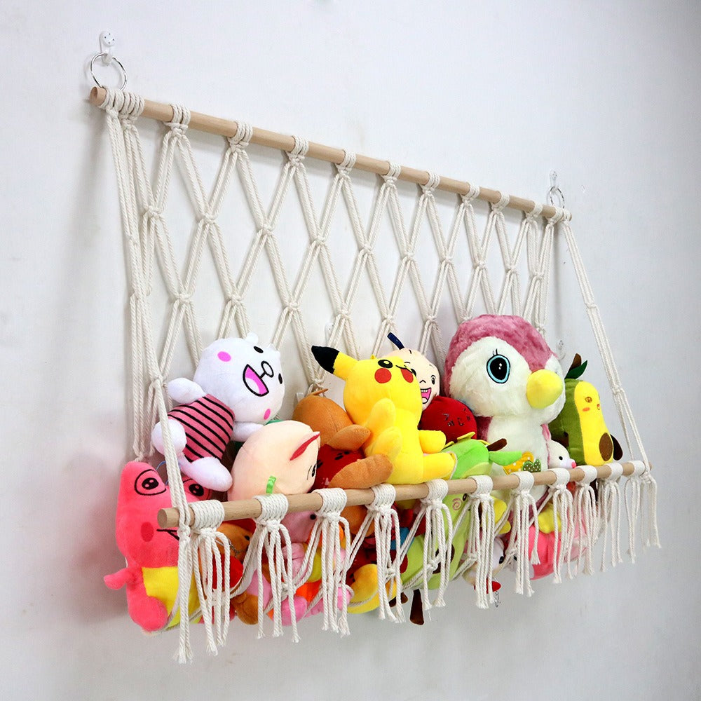 Toy Storage Hammock: Stylish Wall-Mounted Organization