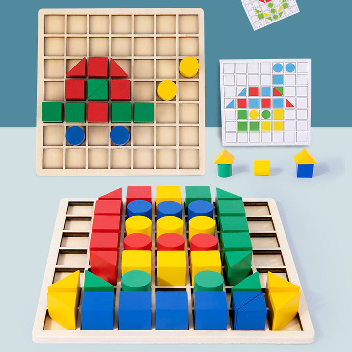 Wooden Block Puzzle Toy for Spatial Thinking Skills