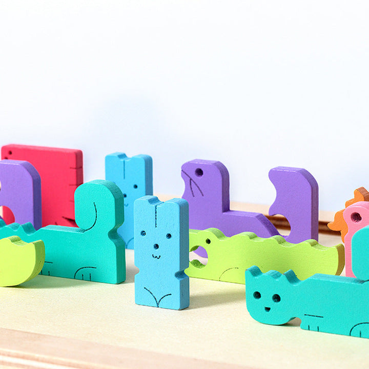 Wooden Animal Puzzle Board for Screen-Free Learning