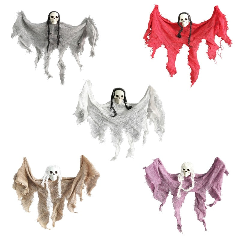 Hanging Skeleton Ghost Decoration for Haunted Halloween