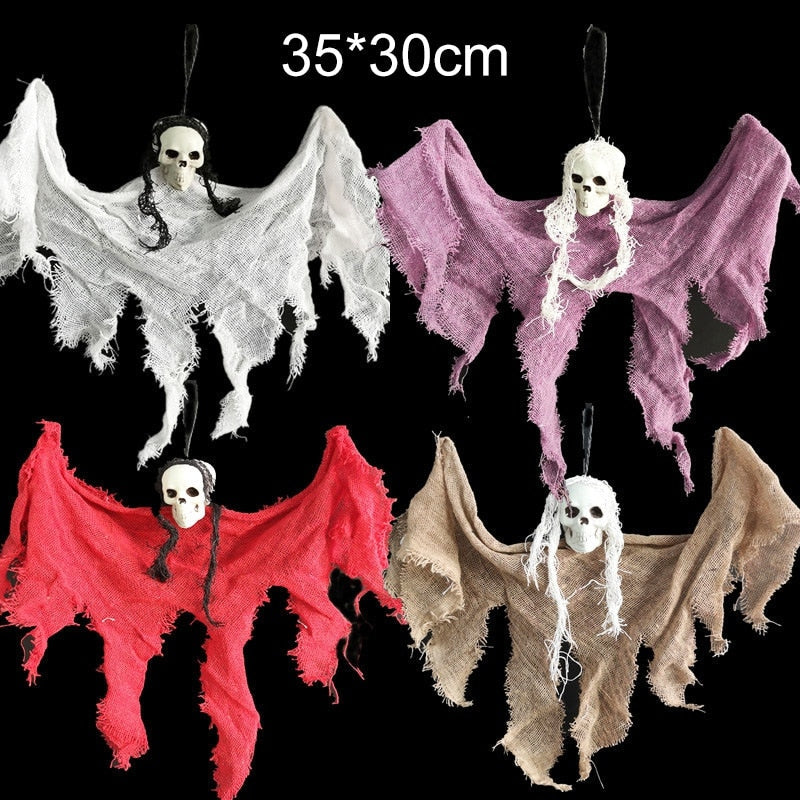 Hanging Skeleton Ghost Decoration for Haunted Halloween
