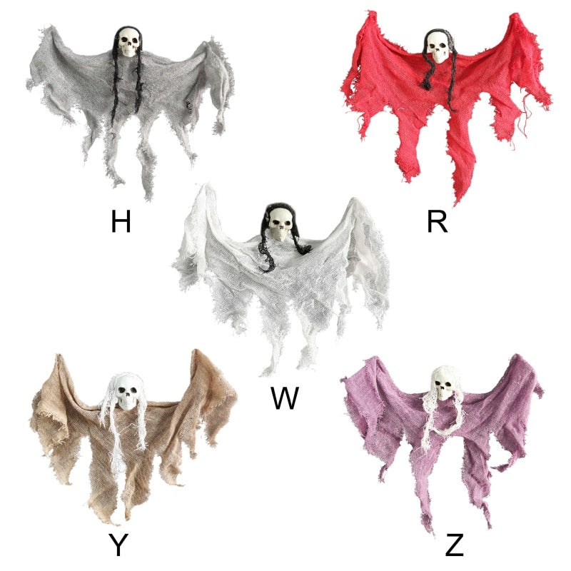 Hanging Skeleton Ghost Decoration for Haunted Halloween