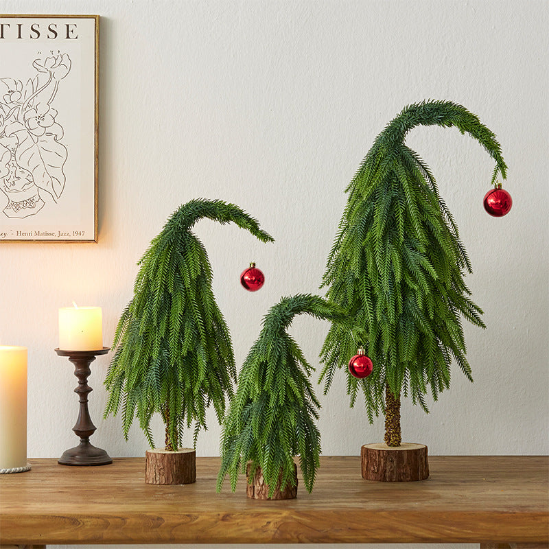 Crooked Neck Christmas Tree for Small-Space Holiday Cheer