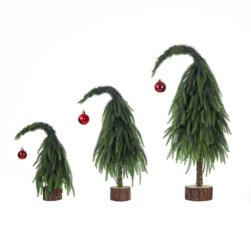 Crooked Neck Christmas Tree for Small-Space Holiday Cheer