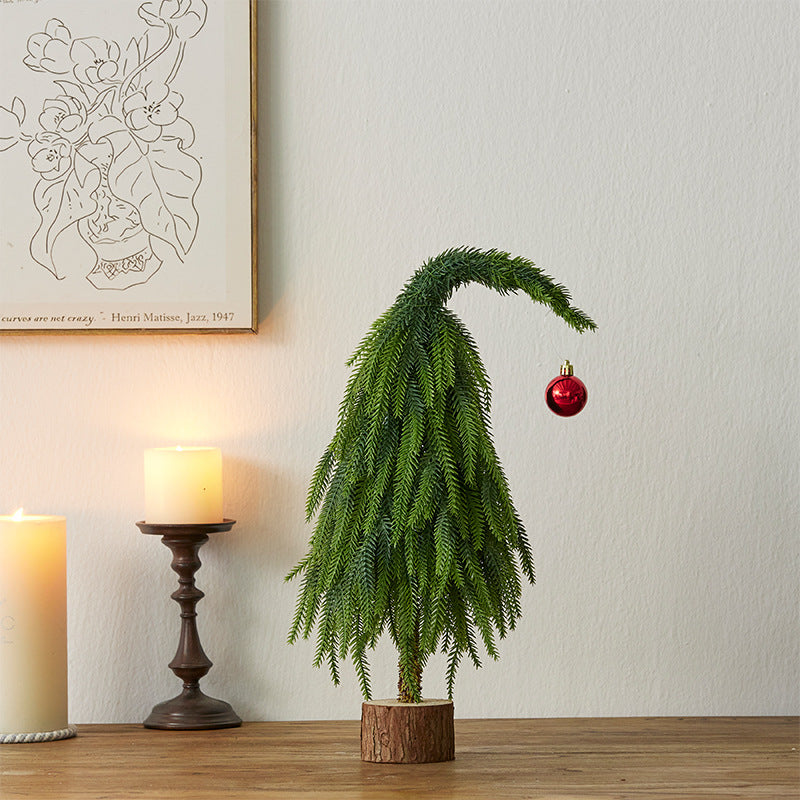 Crooked Neck Christmas Tree for Small-Space Holiday Cheer
