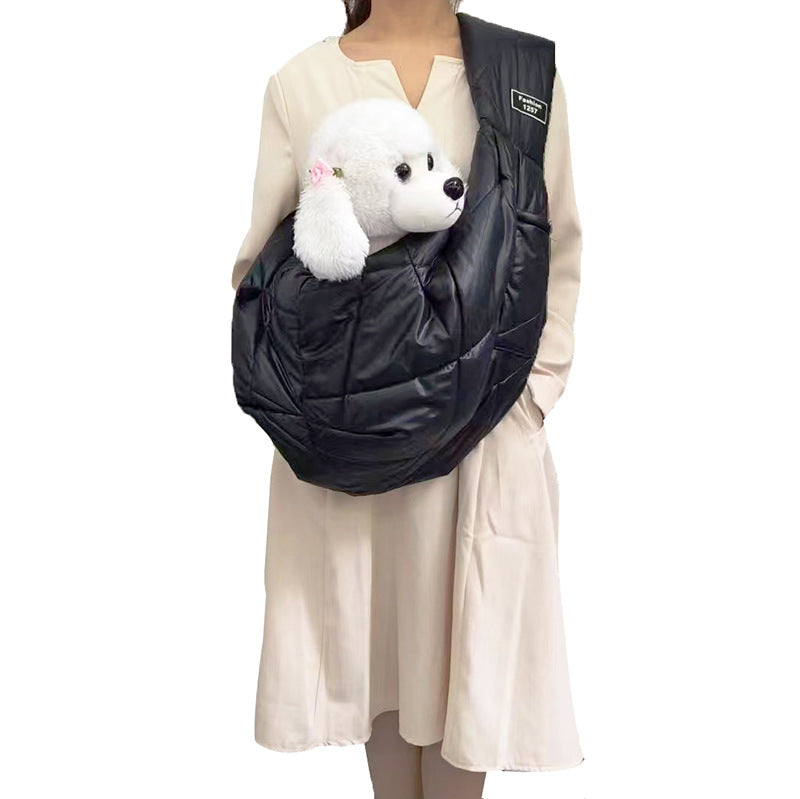 Crossbody Pet Carrier Bag for Warm Hands-Free Trips