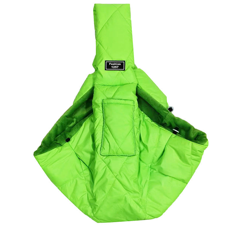 Crossbody Pet Carrier Bag for Warm Hands-Free Trips
