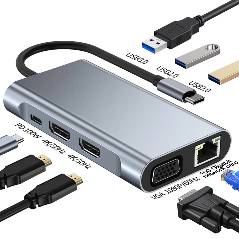 USB-C Docking Station with Dual 4K HDMI and Ethernet