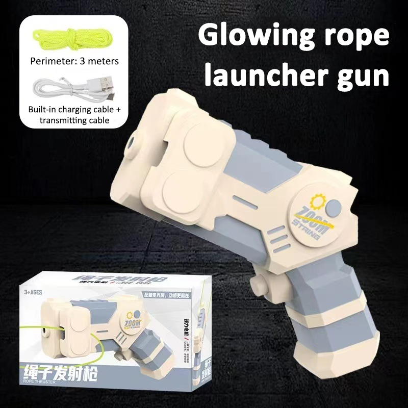 Glow-in-the-Dark Rope Launcher Toy for Night Play